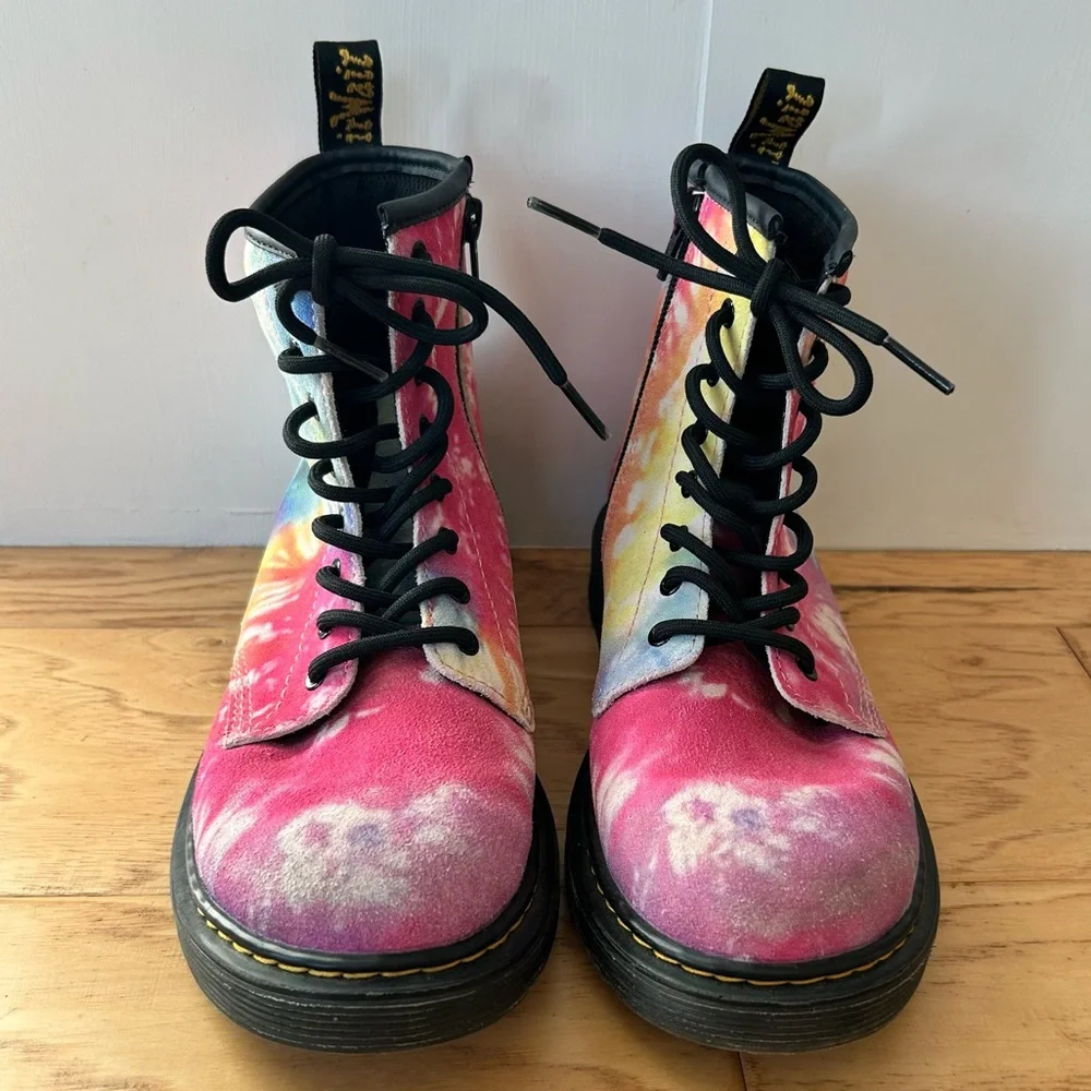 Doc Martens Tye Dye style 1460 J Lace Up size 4 Dr. Marten Air Wair Original